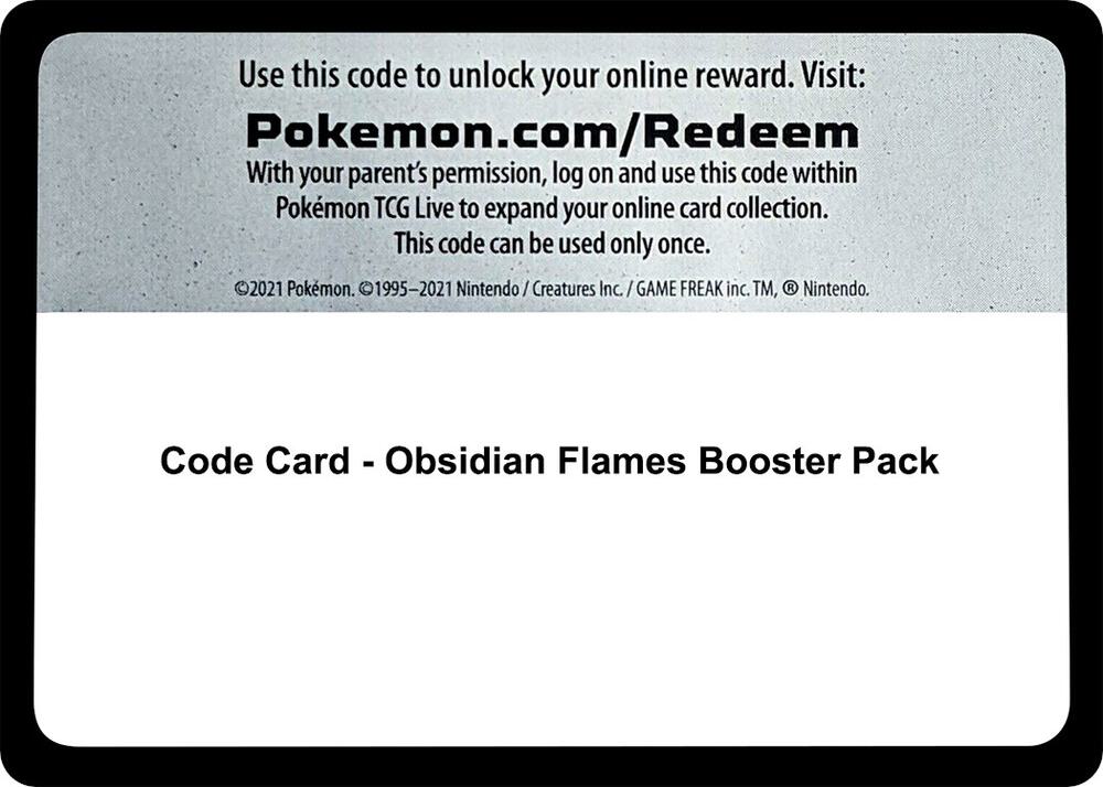Code Card - Obsidian Flames Booster Pack