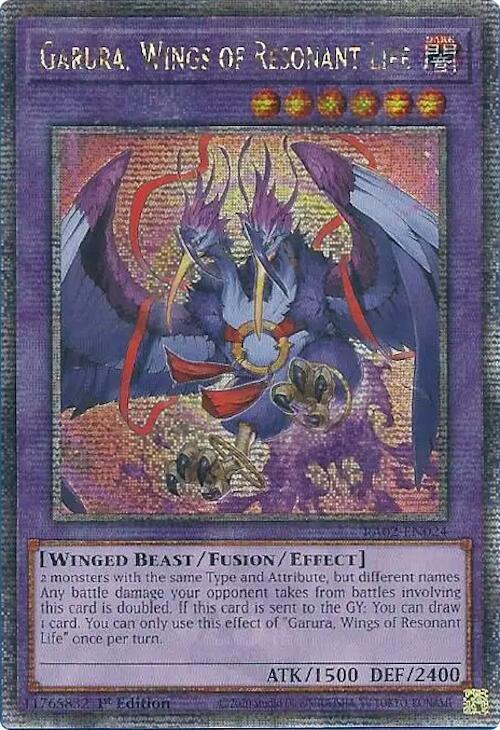 Garura, Wings of Resonant Life (Quarter Century Secret Rare)