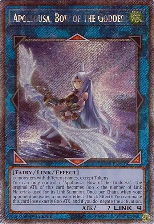 Apollousa, Bow of the Goddess (Alternate Art) (Platinum Secret Rare)