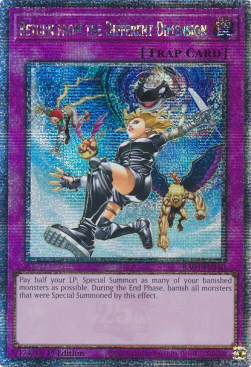 Return from the Different Dimension (Quarter Century Secret Rare)
