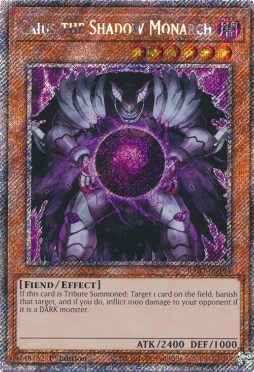 Caius the Shadow Monarch (Platinum Secret Rare)
