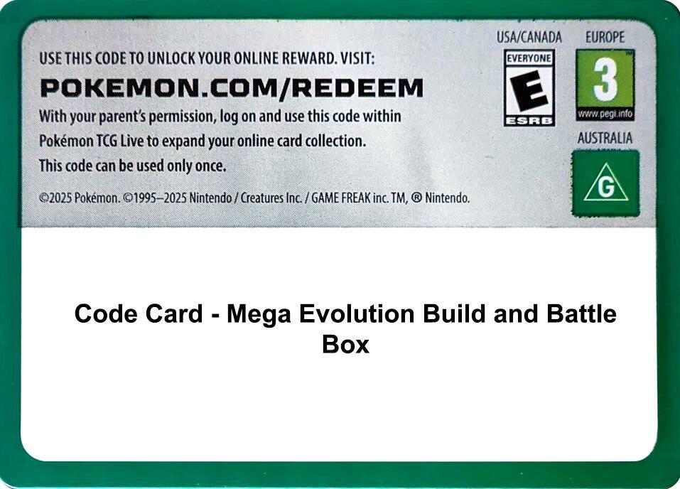 Code Card - Mega Evolution Build and Battle Box