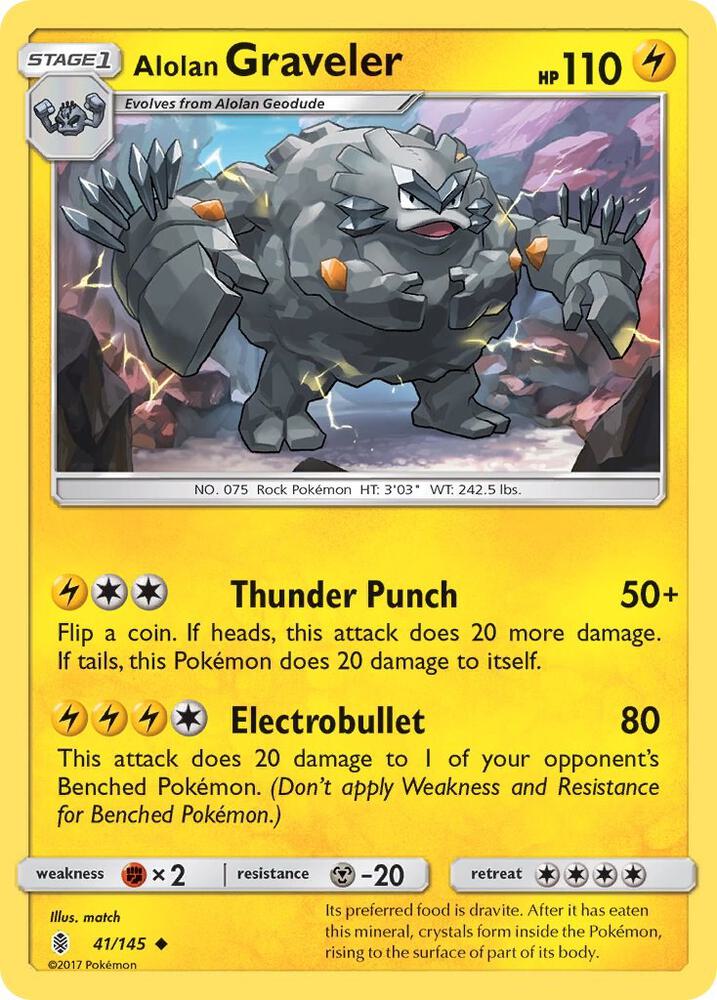Alolan Graveler #41 Pokemon Guardians Rising
