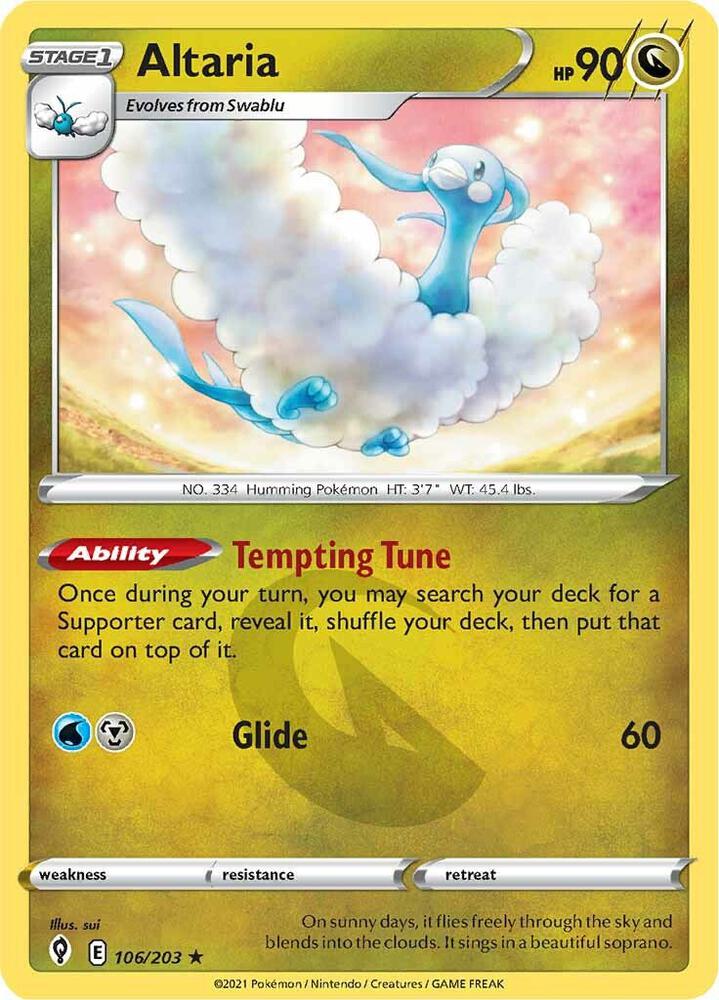 Altaria #106 Pokemon Evolving Skies