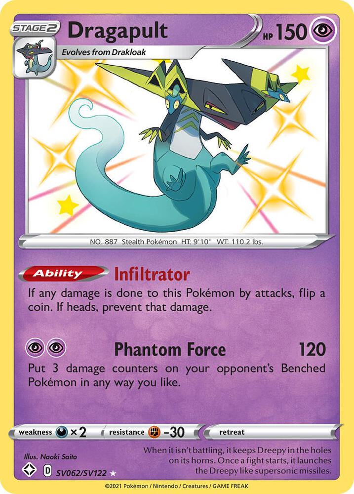 Dragapult #SV062 Pokemon Shining Fates