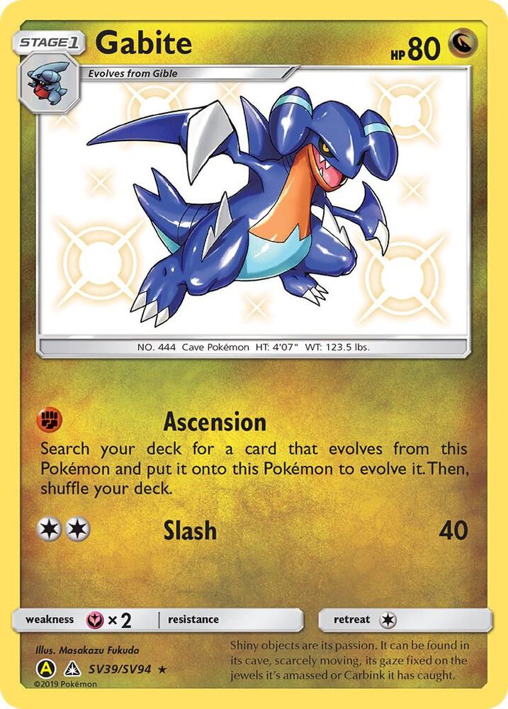 Gabite #SV39 Pokemon Hidden Fates