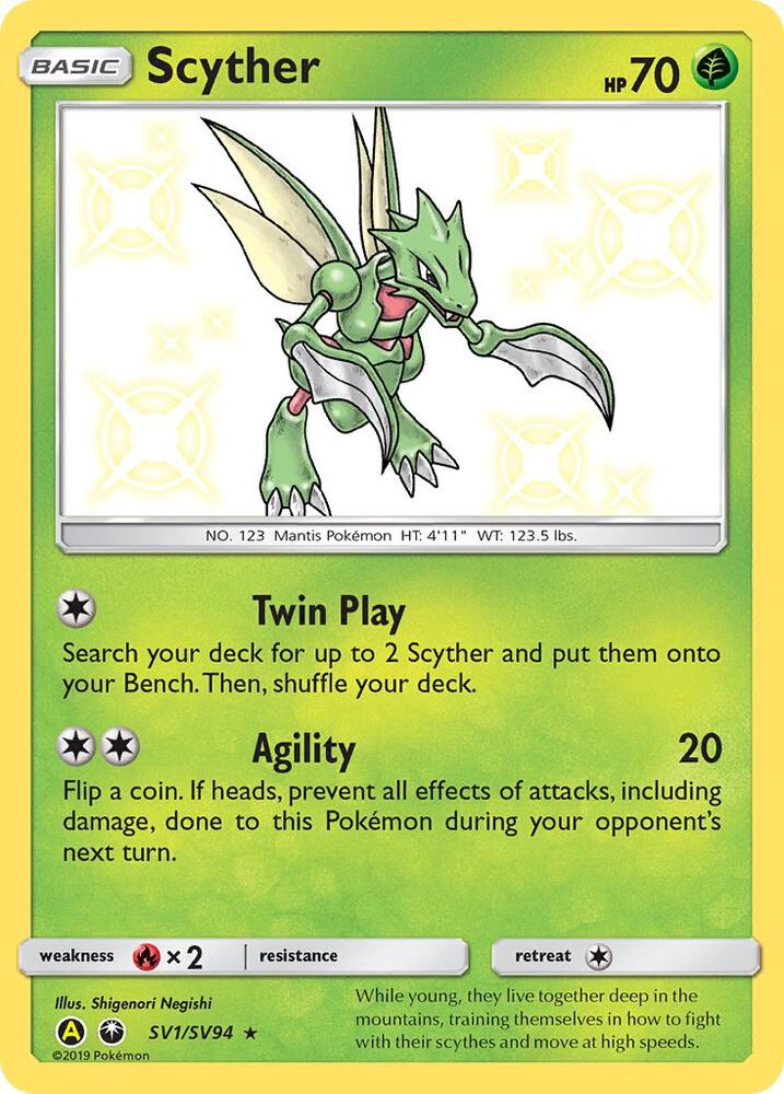 Scyther #SV1 Pokemon Hidden Fates