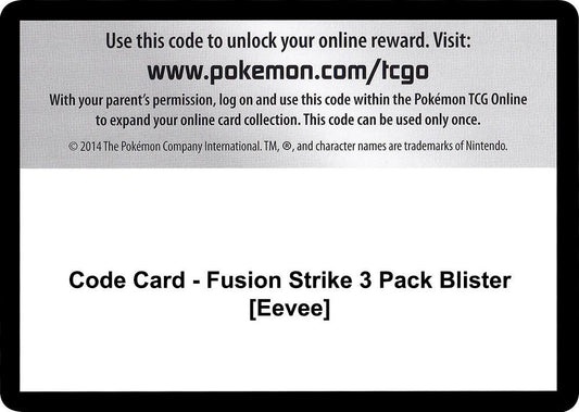 Code Card - Fusion Strike 3 Pack Blister [Eevee]