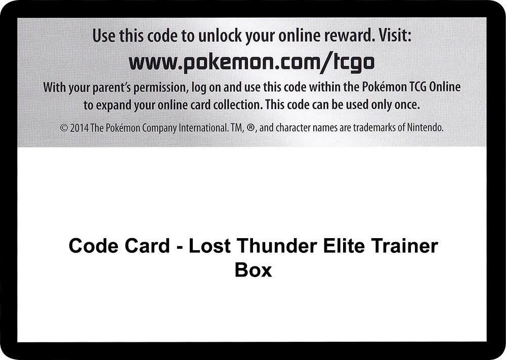Code Card - Lost Thunder Elite Trainer Box