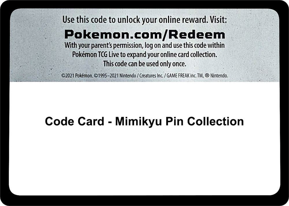 Code Card - Mimikyu Pin Collection