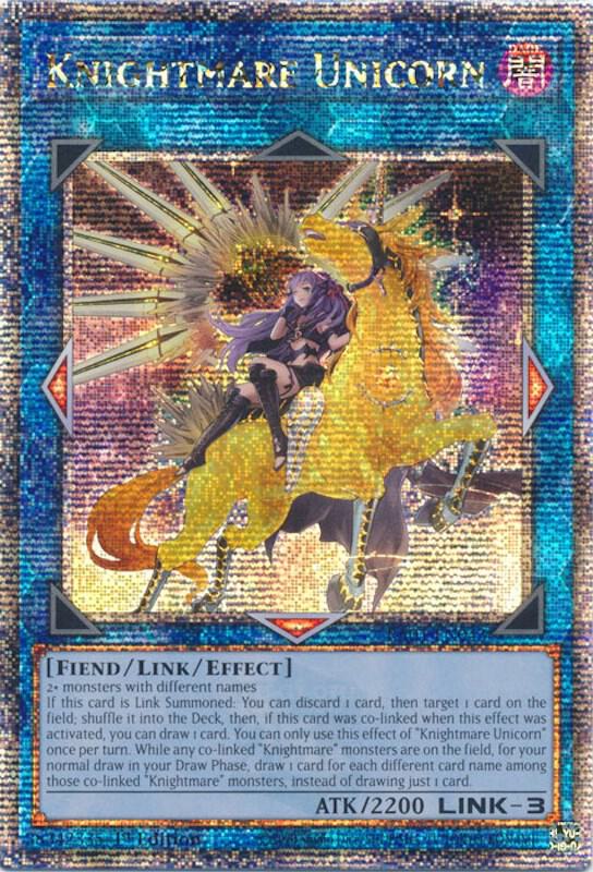 Knightmare Unicorn (Alternate Art) (Quarter Century Secret Rare)