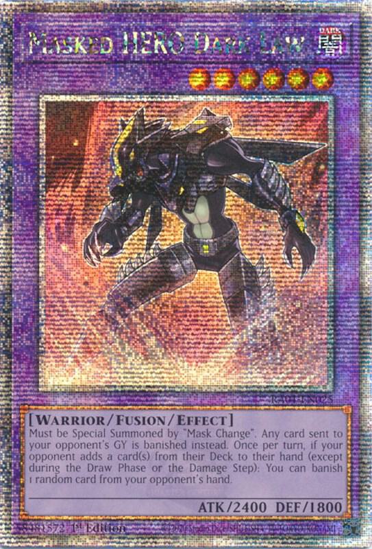 Masked HERO Dark Law (Quarter Century Secret Rare)