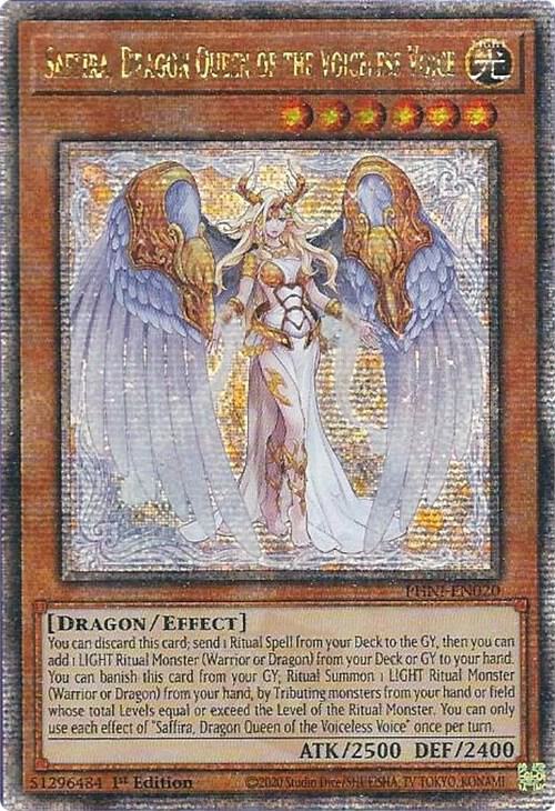 Saffira, Dragon Queen of the Voiceless Voice (Quarter Century Secret Rare)