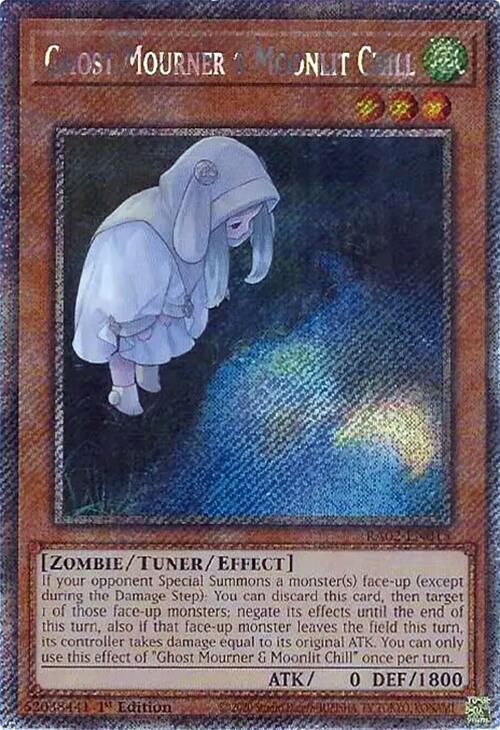 Ghost Mourner & Moonlit Chill (Alternate Art) (Platinum Secret Rare)