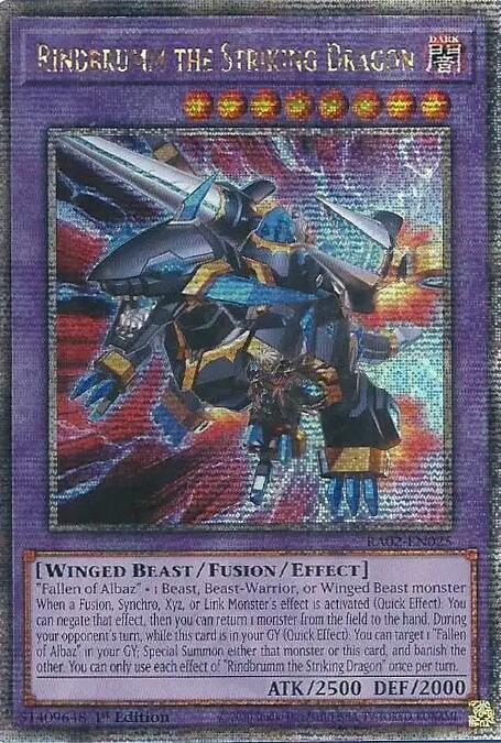 Rindbrumm the Striking Dragon (Quarter Century Secret Rare)