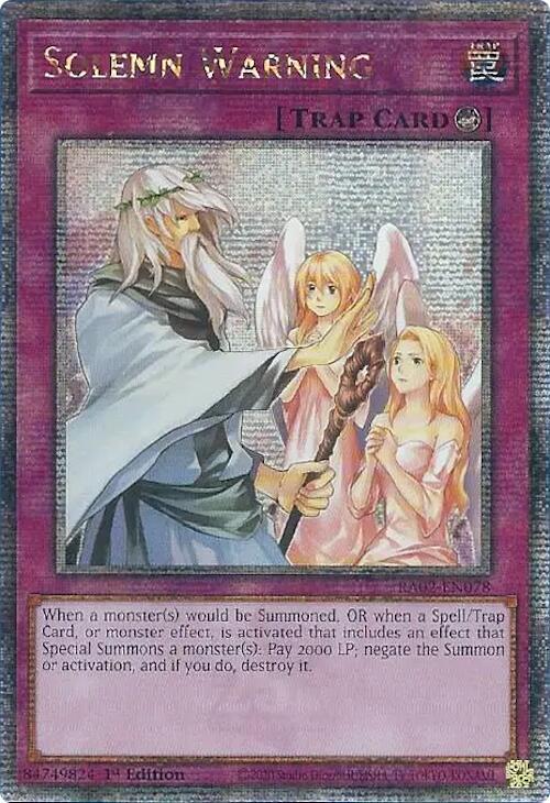 Solemn Warning (Quarter Century Secret Rare)