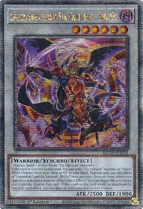 Legendary Lord Six Samurai - Shi En (Quarter Century Secret Rare)