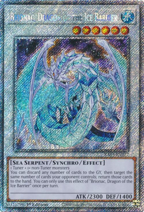 Brionac, Dragon of the Ice Barrier (Platinum Secret Rare)