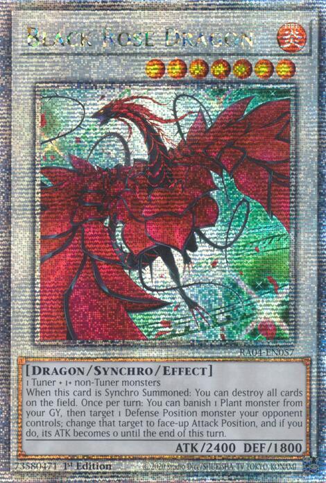Black Rose Dragon (Alternate Art) (Quarter Century Secret Rare)