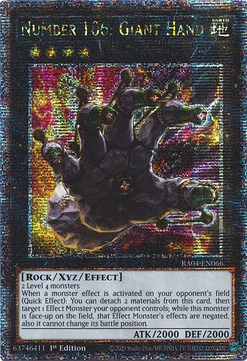 Number 106: Giant Hand (Quarter Century Secret Rare)