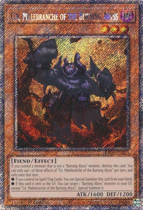 Cir, Malebranche of the Burning Abyss (Platinum Secret Rare)