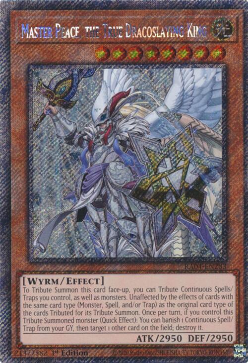 Master Peace, the True Dracoslaying King (Platinum Secret Rare)