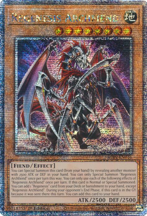 Regenesis Archfiend (Quarter Century Secret Rare)