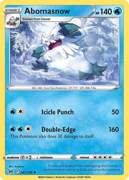 Abomasnow [Reverse Holo] #43 Pokemon Lost Origin