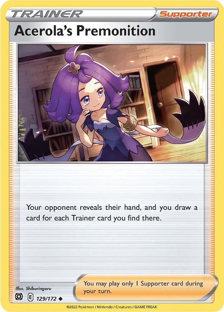 Acerola's Premonition #129 Pokemon Brilliant Stars