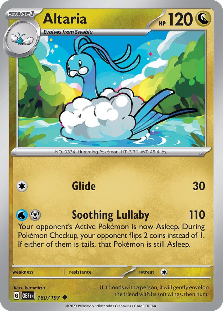 Altaria #160 Pokemon Obsidian Flames