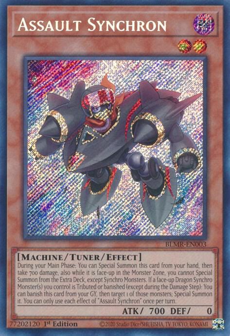 Battles of Legend: Monstrous Revenge Assault Synchron BLMR-EN003 Secret Rare Near Mint 1st Edition