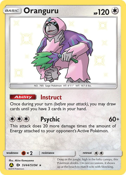 Oranguru #SV44 Pokemon Hidden Fates