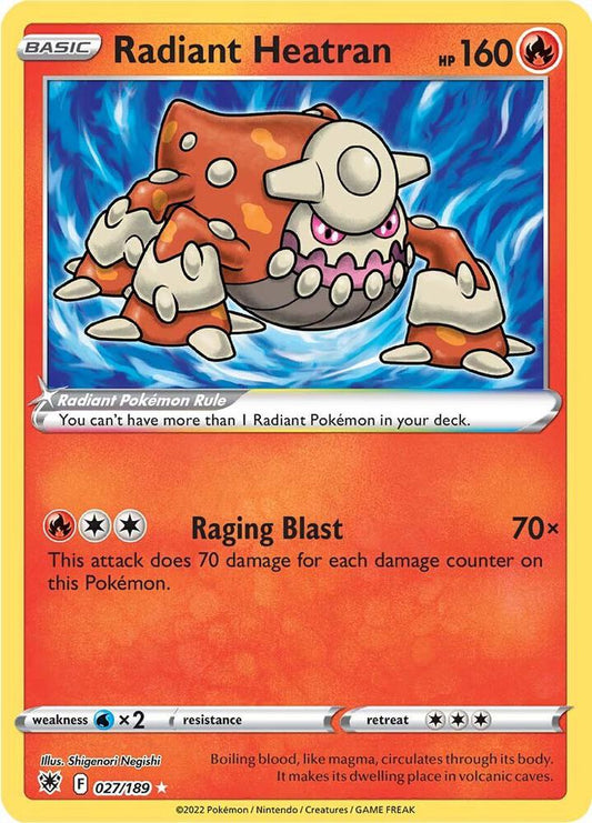 Radiant Heatran #27 Pokemon Astral Radiance
